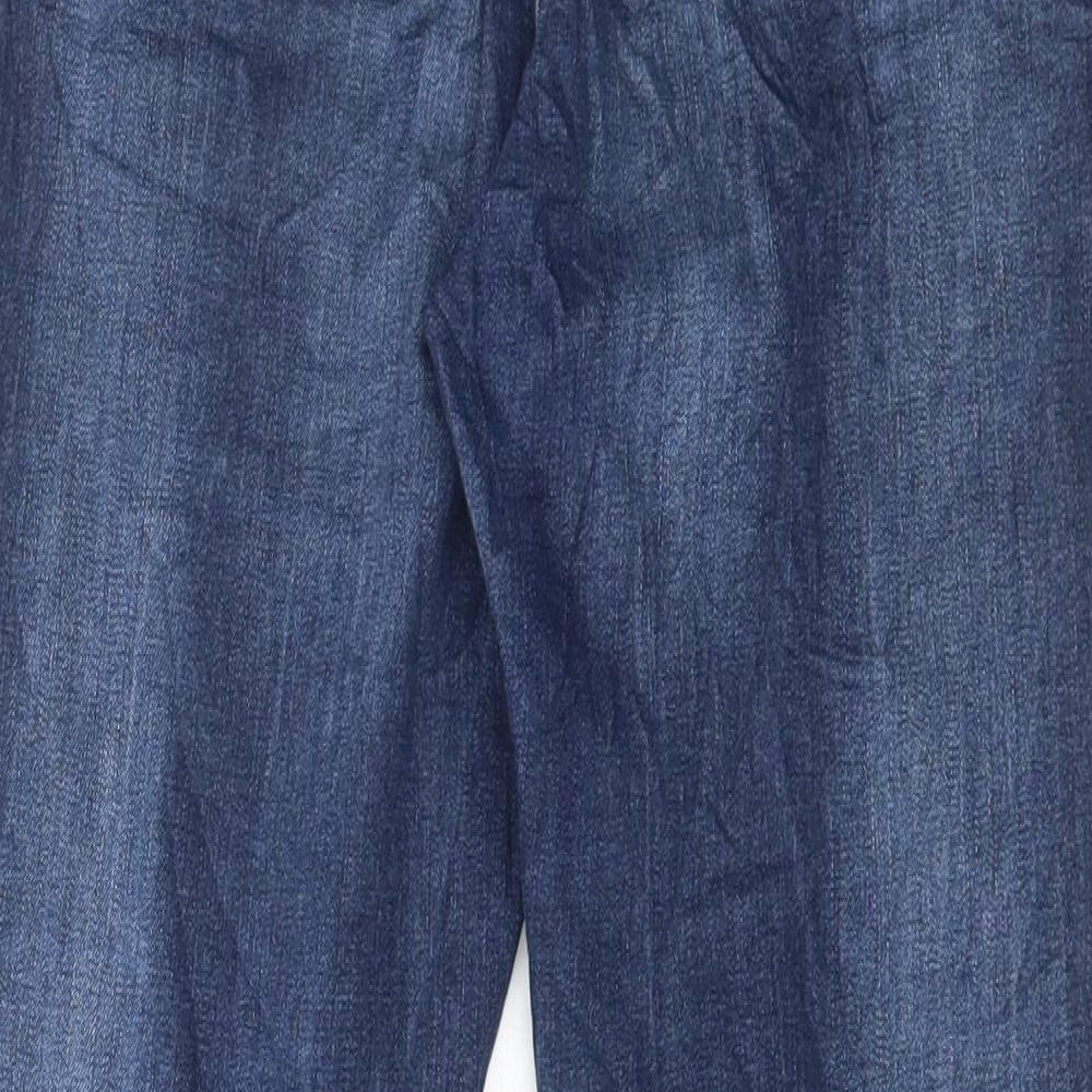 Denim & Co. Womens Blue Cotton Skinny Jeans Size 12 L27 in Regular Button