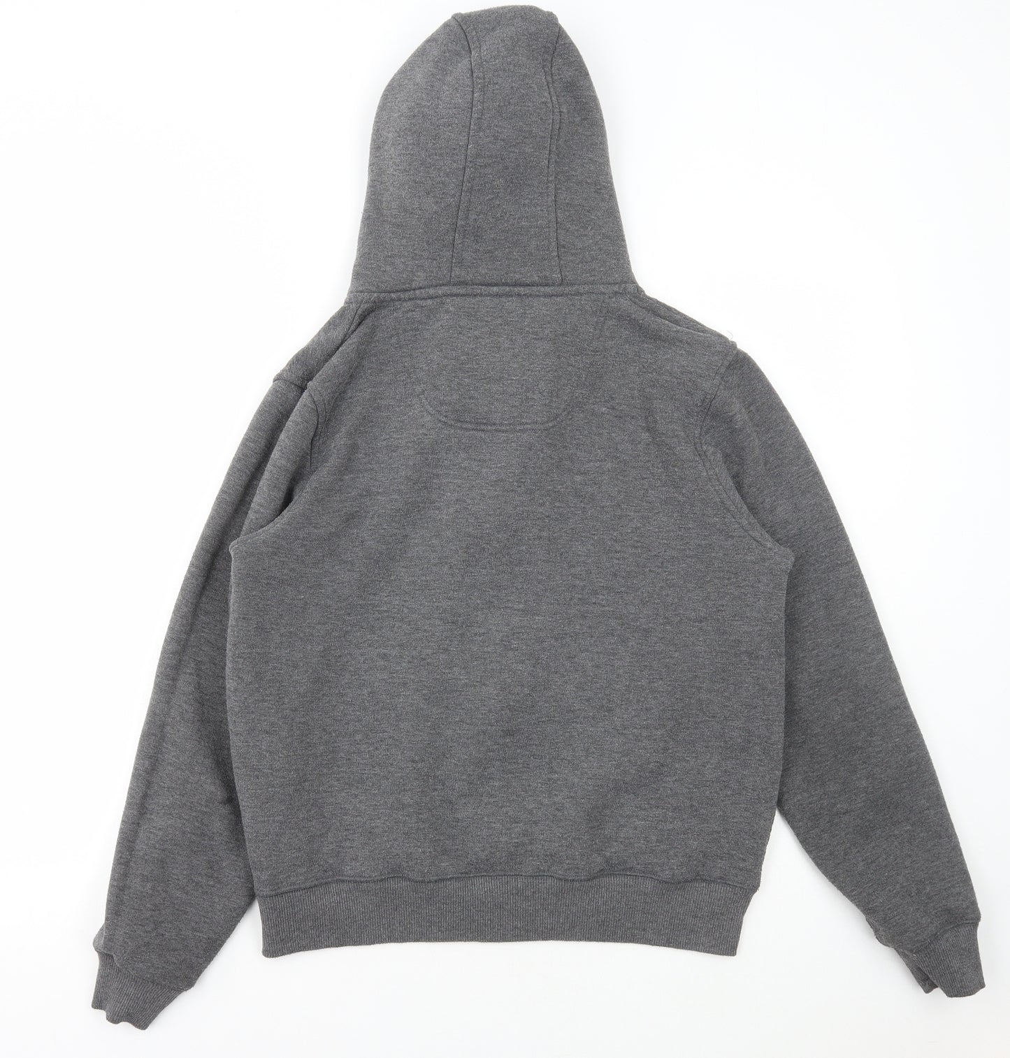 SoulCal&Co Womens Grey Cotton Full Zip Hoodie Size 14 Zip