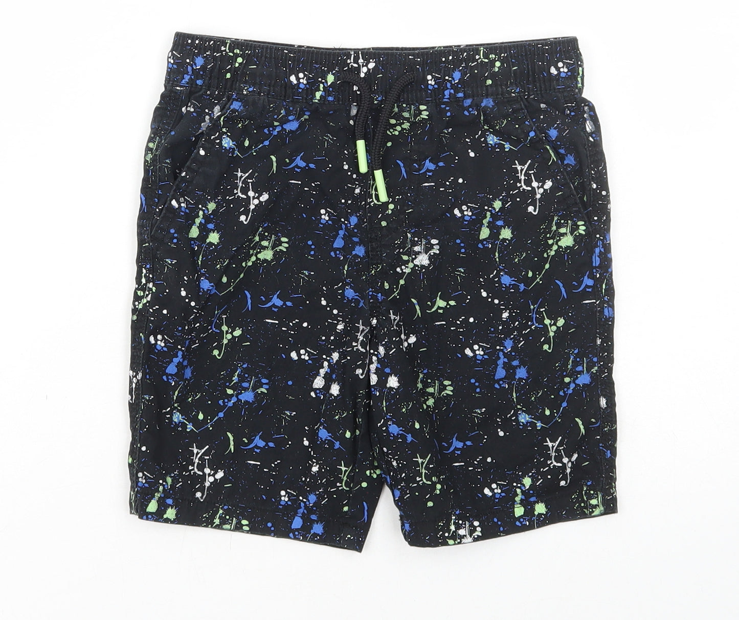 Primark Boys Multicoloured Geometric Polyester Sweat Shorts Size 6-7 Years Regular Drawstring