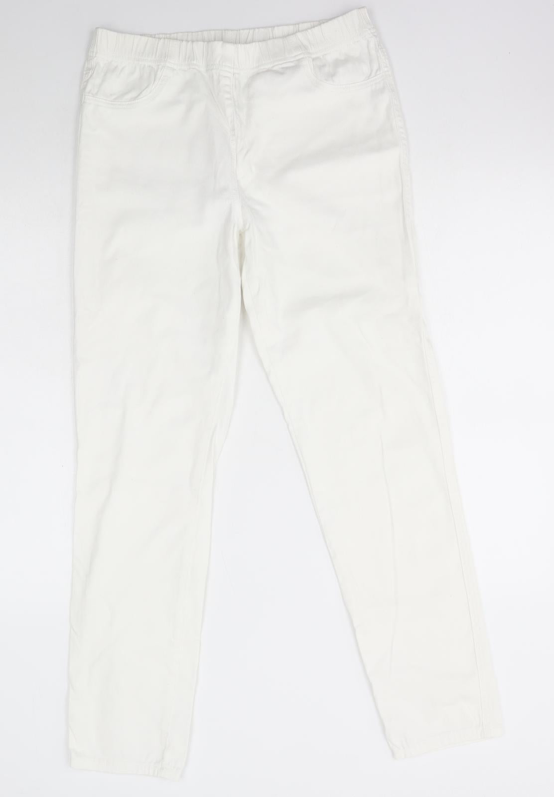 George Womens White Cotton Jegging Jeans Size 12 L30 in Regular