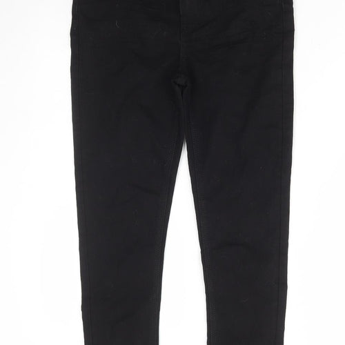 Studio Girls Black Cotton Skinny Jeans Size 12-13 Years Regular Button