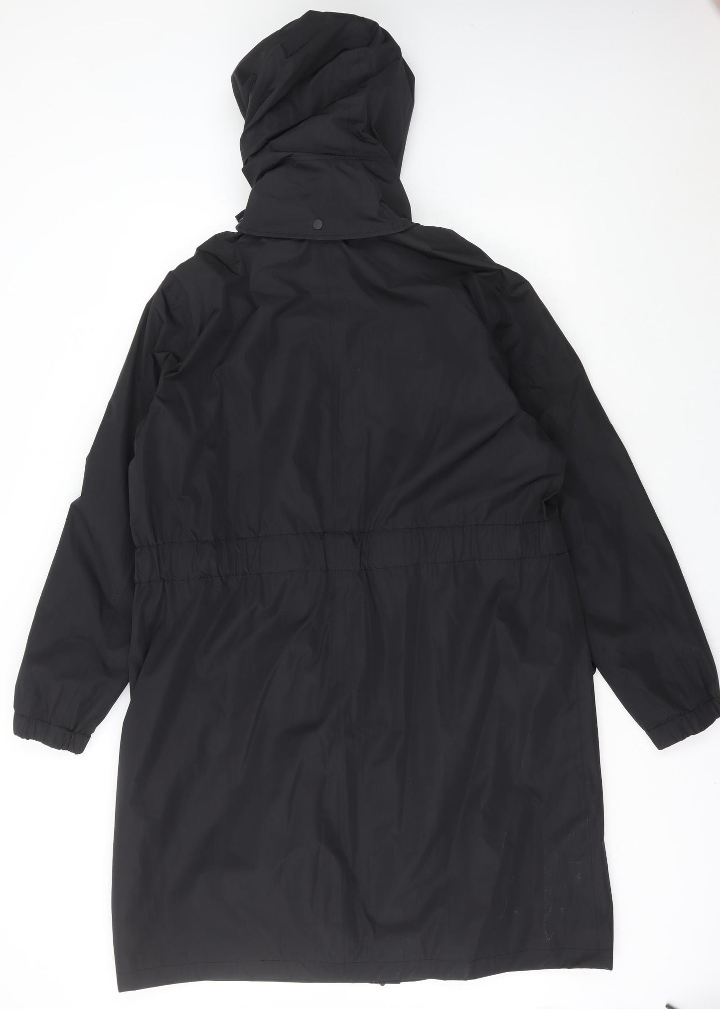 F&F Womens Black Rain Coat Coat Size 14 Zip