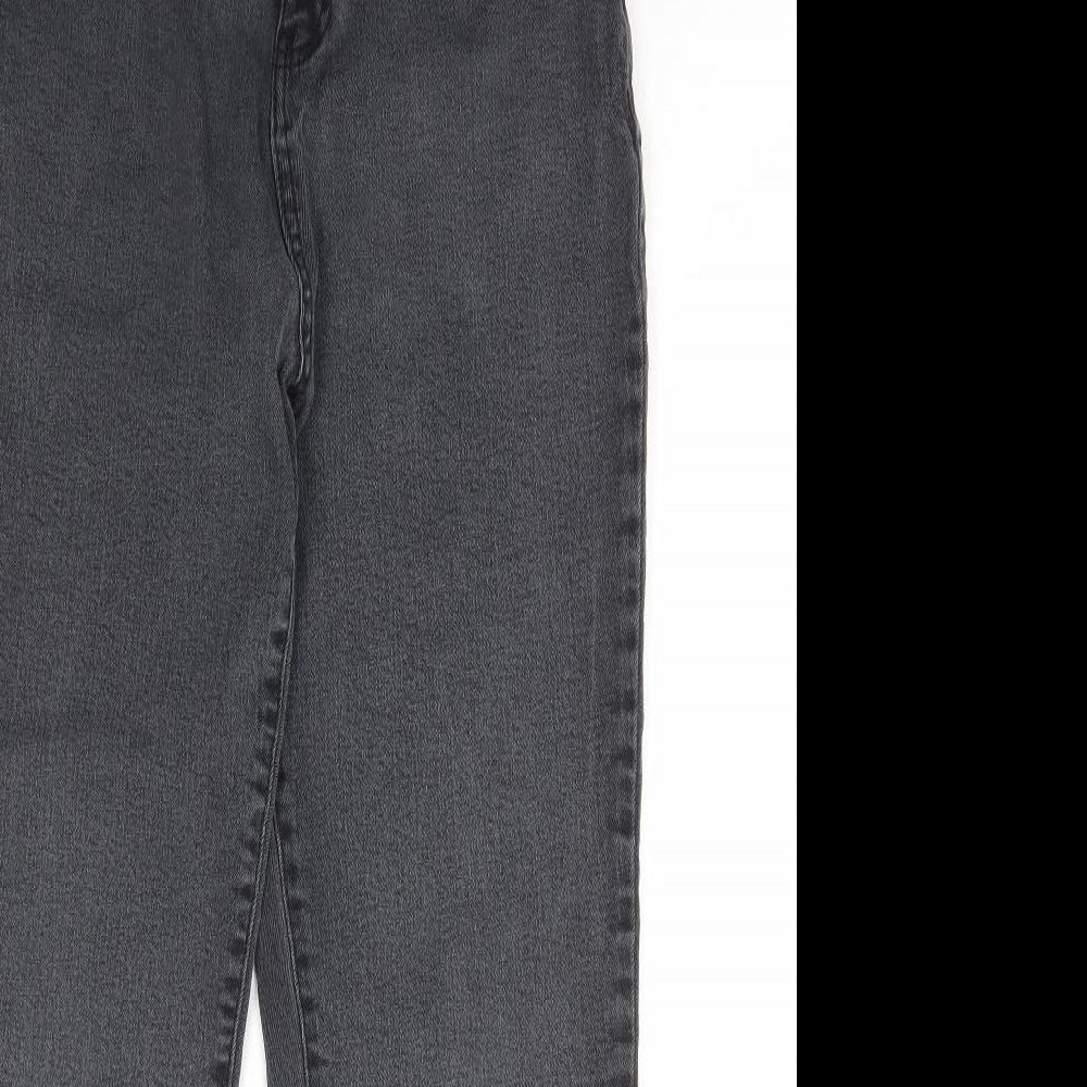 TU Womens Grey Cotton Skinny Jeans Size 14 L29 in Regular Button