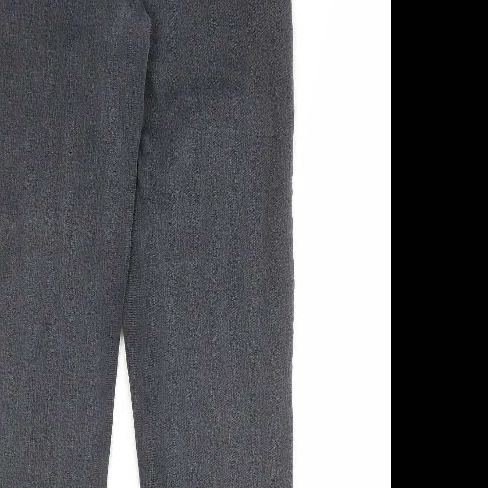 TU Womens Grey Cotton Skinny Jeans Size 14 L29 in Regular Button