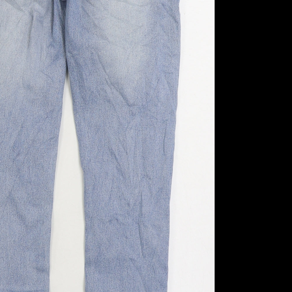 Easy Mens Blue Cotton Straight Jeans Size 38 in L30 in Regular Zip