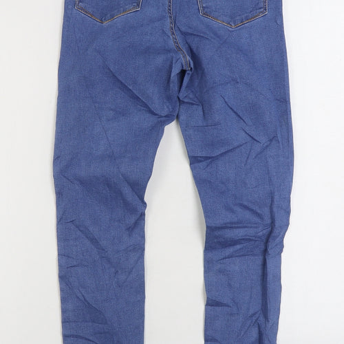 Primark Womens Blue Cotton Skinny Jeans Size 8 L27 in Regular Zip