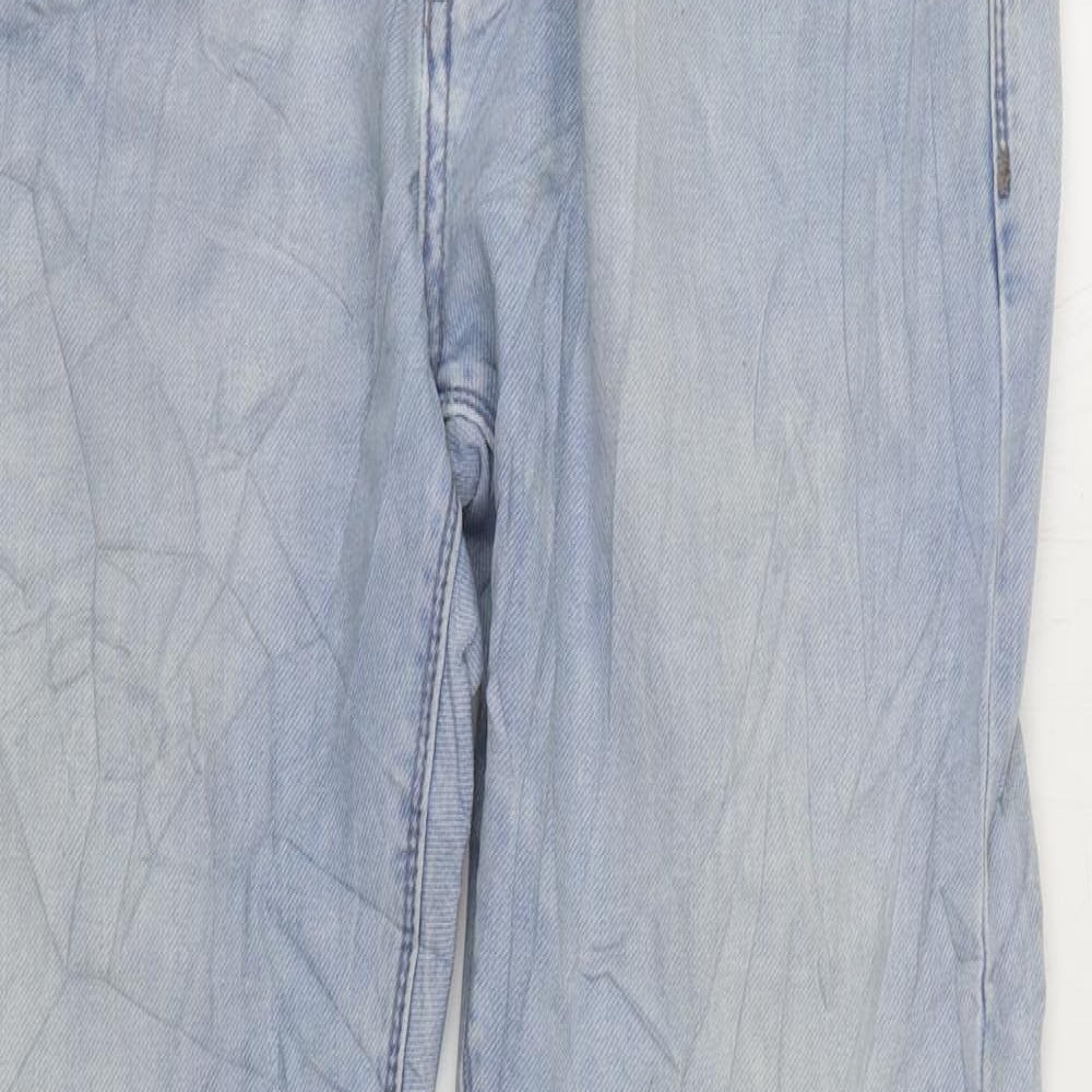 Superdry Mens Blue Cotton Straight Jeans Size 36 in L32 in Regular Zip
