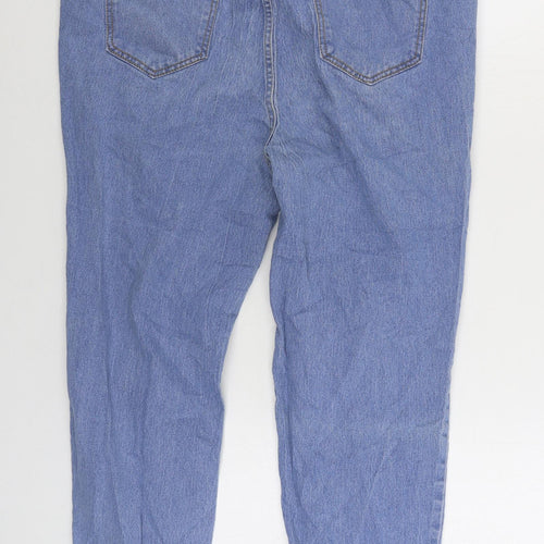 SheIn Womens Blue Cotton Straight Jeans Size 3XL L26 in Regular Zip