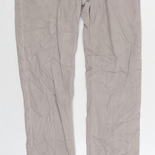 H&M Womens Beige Cotton Skinny Jeans Size 8 L30 in Regular Zip