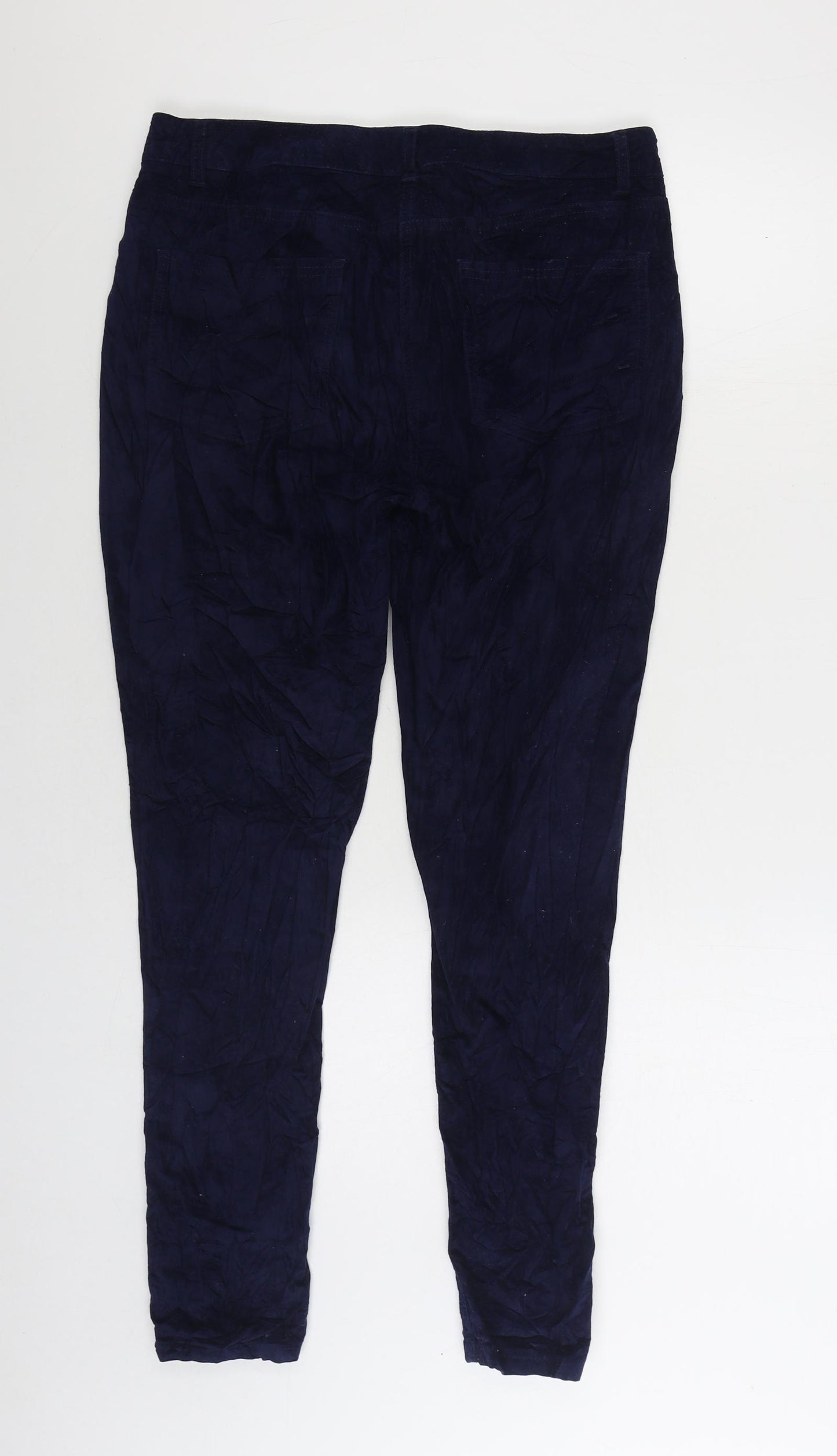 V By Very Womens Blue Polyester Skinny Jeans Size 14 L28 in Regular Zip