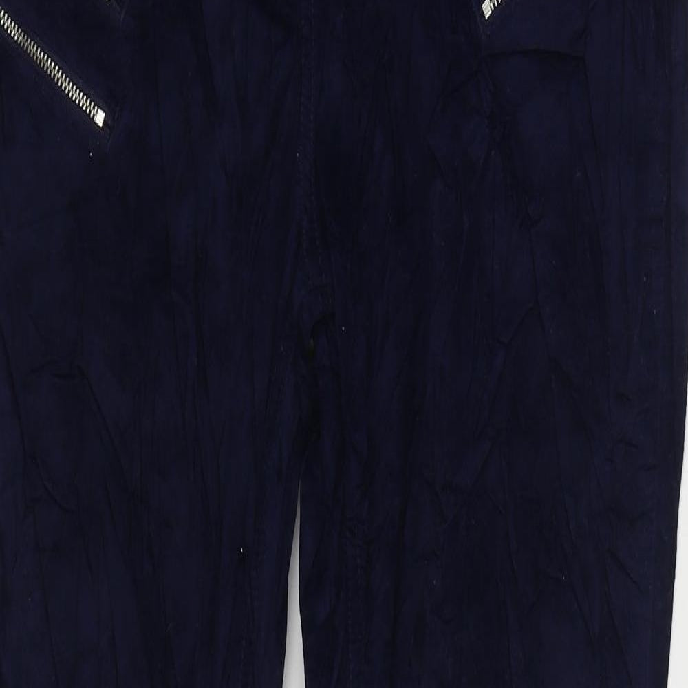 V By Very Womens Blue Polyester Skinny Jeans Size 14 L28 in Regular Zip