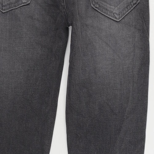 Marks and Spencer Mens Grey Cotton Skinny Jeans Size 30 in L29 in Regular Zip
