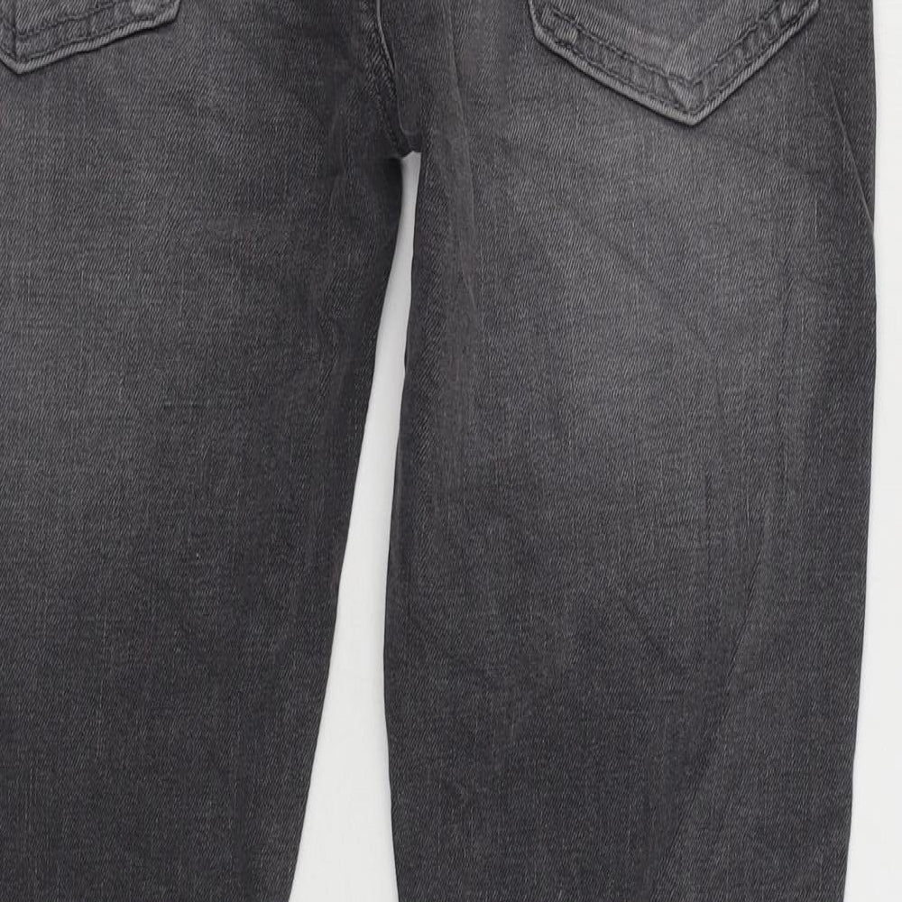 Marks and Spencer Mens Grey Cotton Skinny Jeans Size 30 in L29 in Regular Zip
