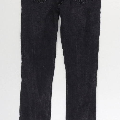 Zara Womens Black Cotton Skinny Jeans Size 8 L28 in Regular Zip