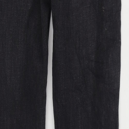 Zara Womens Black Cotton Skinny Jeans Size 8 L28 in Regular Zip