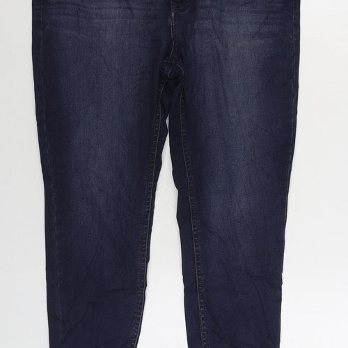 Angels Womens Blue Cotton Skinny Jeans Size 14 L28 in Regular Zip