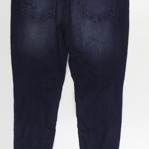 Angels Womens Blue Cotton Skinny Jeans Size 14 L28 in Regular Zip
