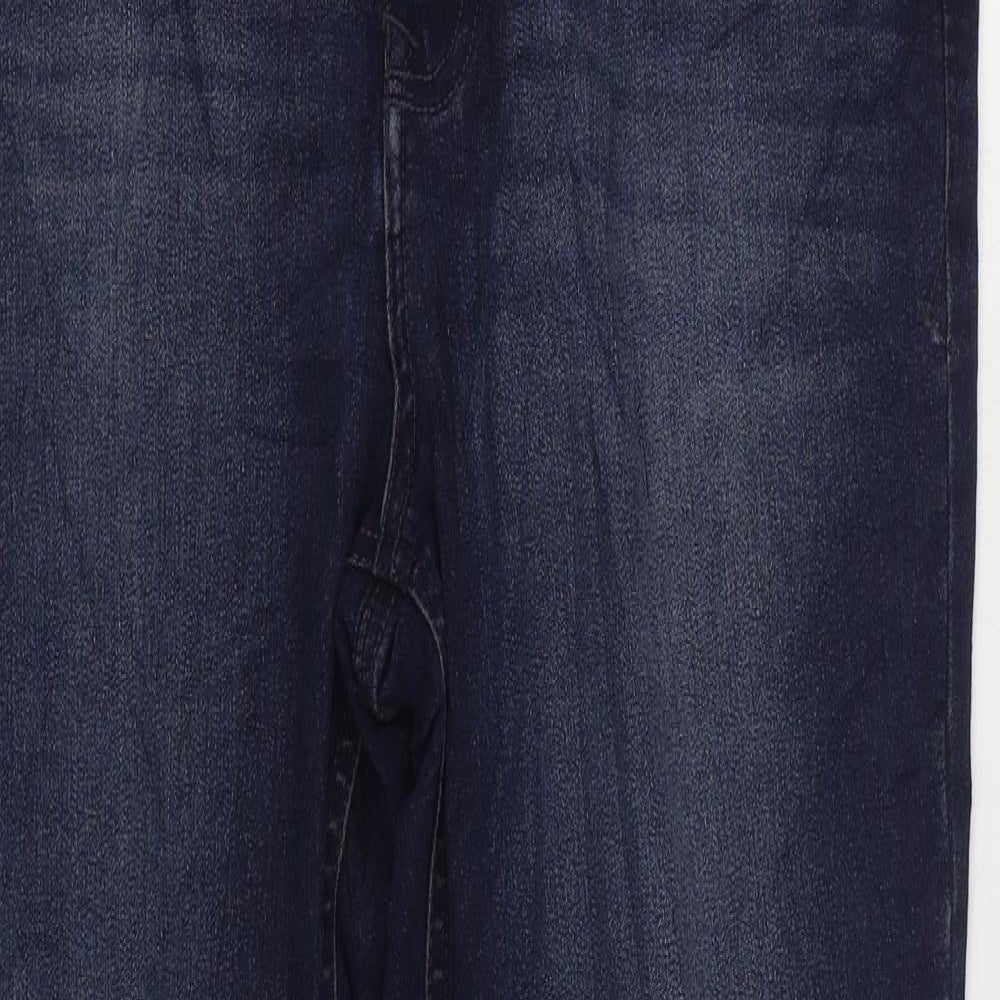 Angels Womens Blue Cotton Skinny Jeans Size 14 L28 in Regular Zip