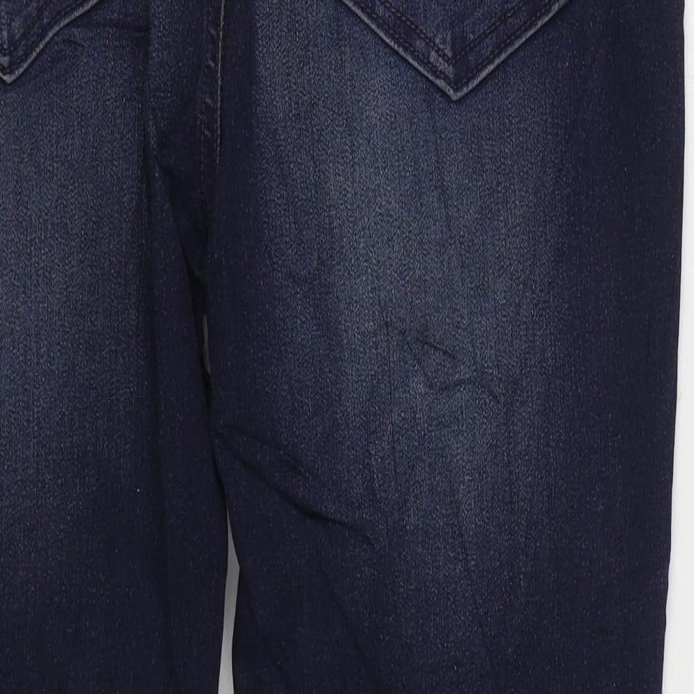 Angels Womens Blue Cotton Skinny Jeans Size 14 L28 in Regular Zip