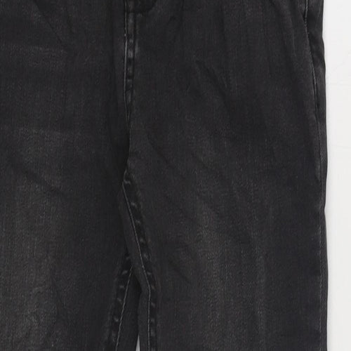 Marks and Spencer Boys Black Cotton Skinny Jeans Size 9-10 Years Regular Zip
