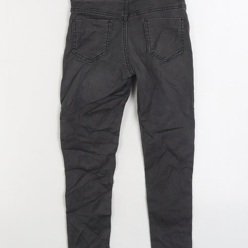 Marks and Spencer Girls Grey Cotton Jegging Jeans Size 7-8 Years Regular Pullover