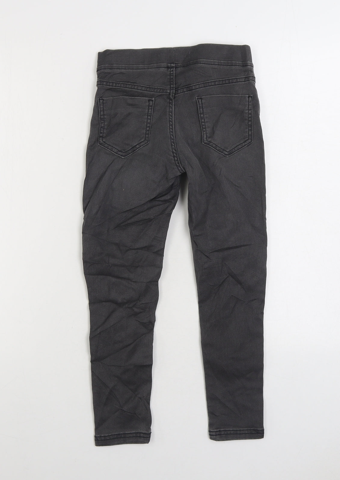 Marks and Spencer Girls Grey Cotton Jegging Jeans Size 7-8 Years Regular Pullover