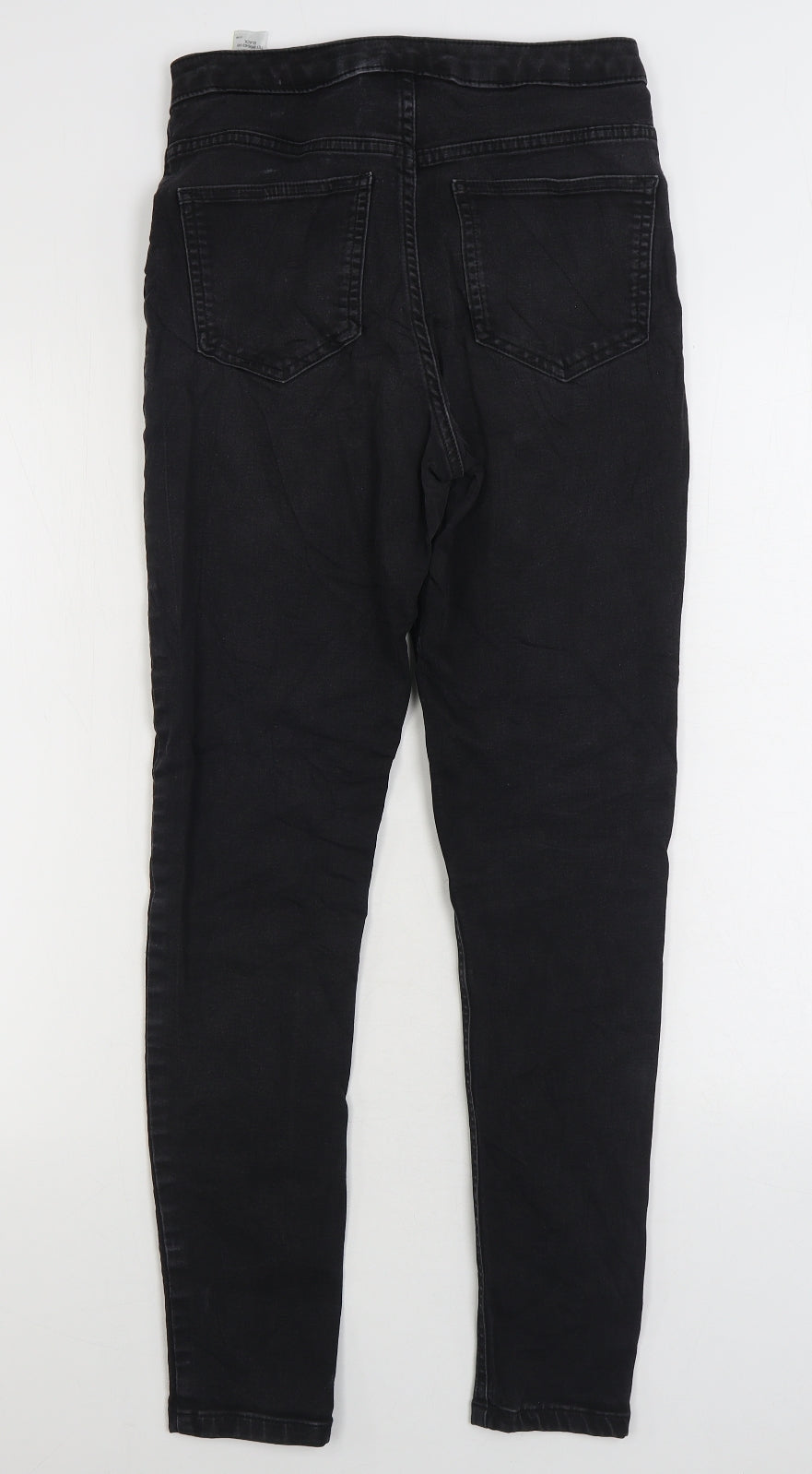 Marks and Spencer Womens Black Cotton Skinny Jeans Size 10 L29 in Regular Zip
