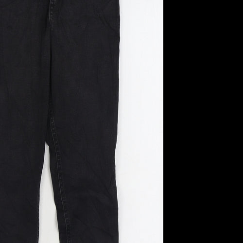 Marks and Spencer Womens Black Cotton Skinny Jeans Size 10 L29 in Regular Zip