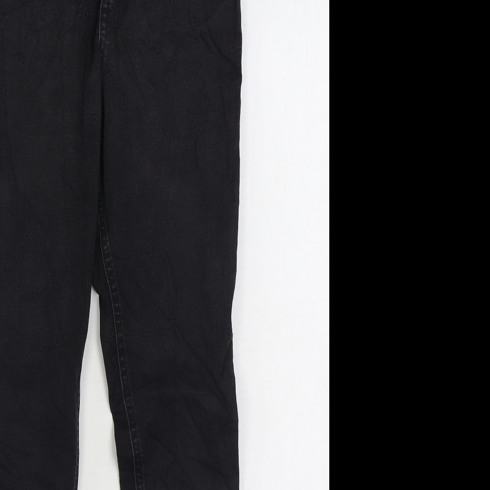 Marks and Spencer Womens Black Cotton Skinny Jeans Size 10 L29 in Regular Zip