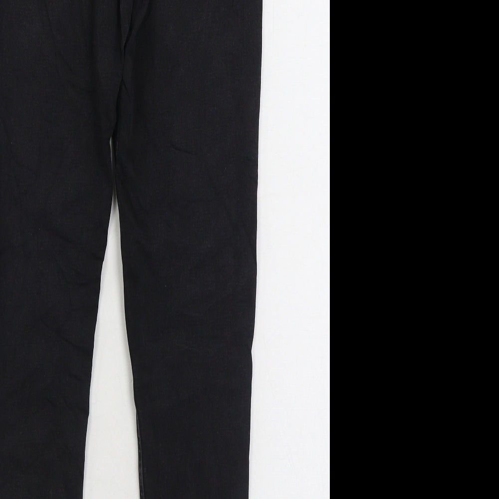 Marks and Spencer Womens Black Cotton Skinny Jeans Size 10 L29 in Regular Zip