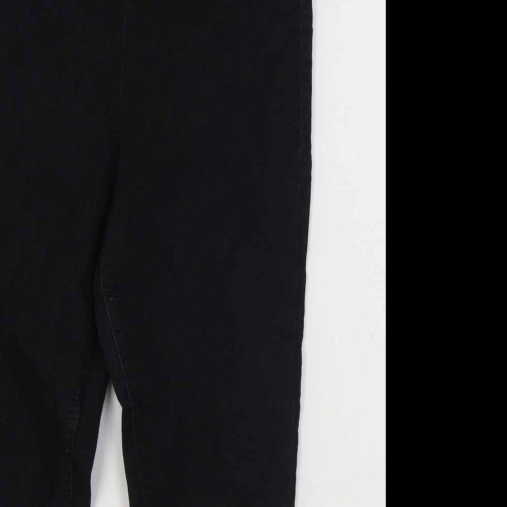 Marks and Spencer Womens Black Cotton Jegging Jeans Size 14 L25 in Regular Zip