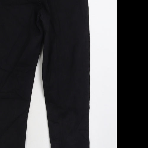 Marks and Spencer Womens Black Cotton Jegging Jeans Size 14 L25 in Regular Zip