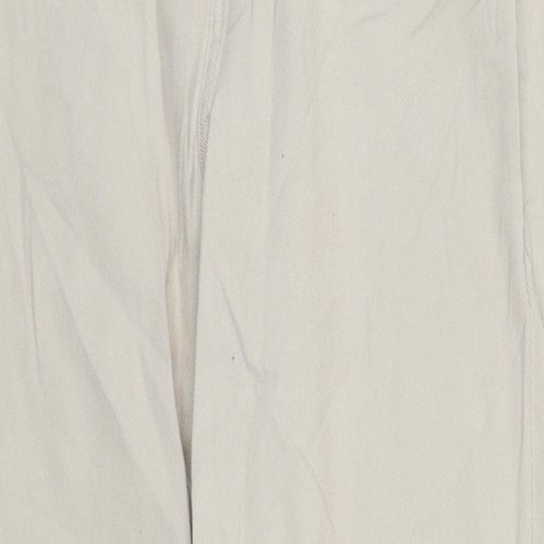 Divided by H&M Womens Beige Cotton Tapered Jeans Size 10 L28 in Regular Zip