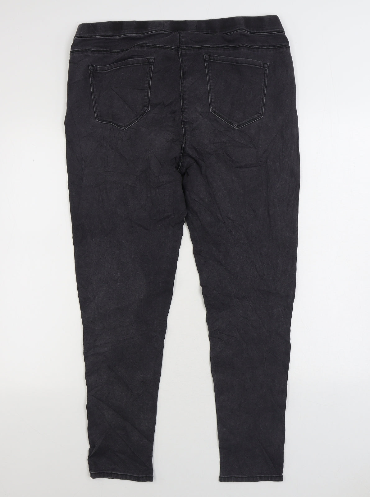 George Womens Black Cotton Jegging Jeans Size 18 L27 in Regular Zip