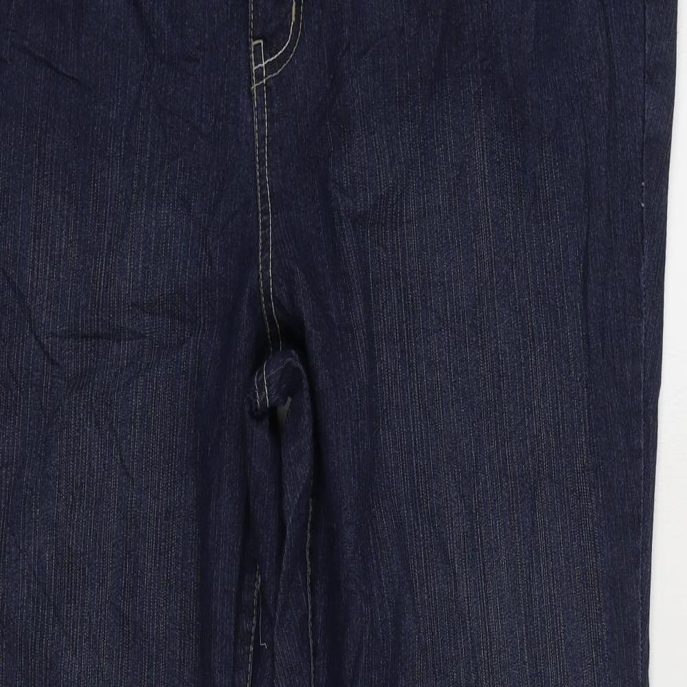 Authentic Denim Womens Blue Cotton Bootcut Jeans Size 42 in L32 in Regular Zip