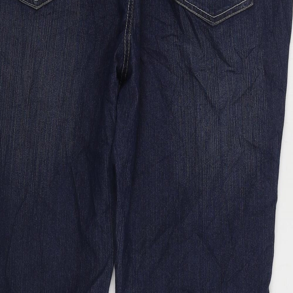 Authentic Denim Womens Blue Cotton Bootcut Jeans Size 42 in L32 in Regular Zip