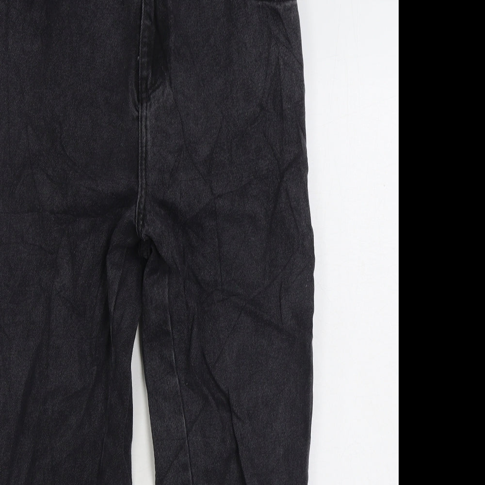New Look Womens Black Cotton Straight Jeans Size 10 L26 in Regular Zip