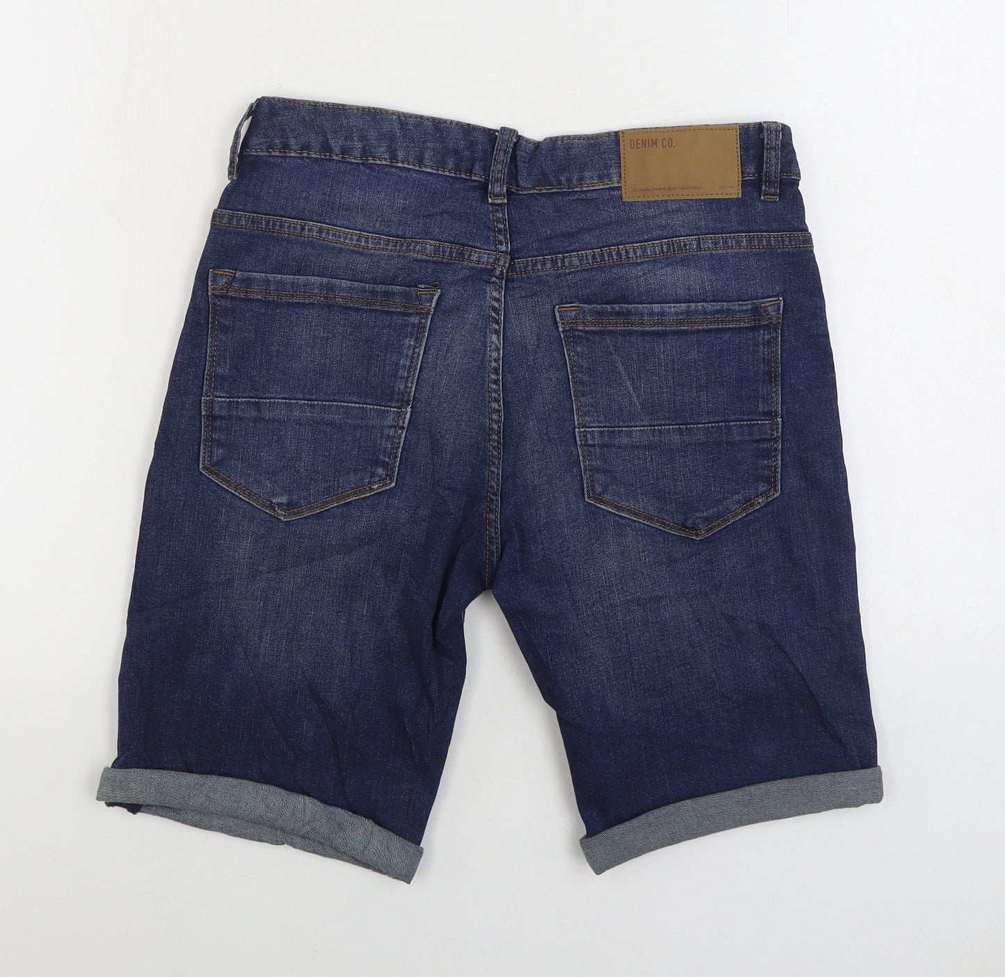 Denim & Co. Mens Blue Cotton Bermuda Shorts Size 30 in L9 in Regular Zip