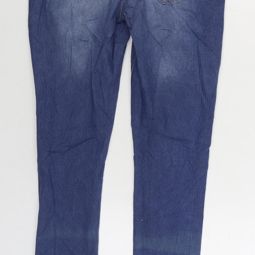 Denim & Co. Womens Blue Cotton Skinny Jeans Size 10 L30 in Regular Zip