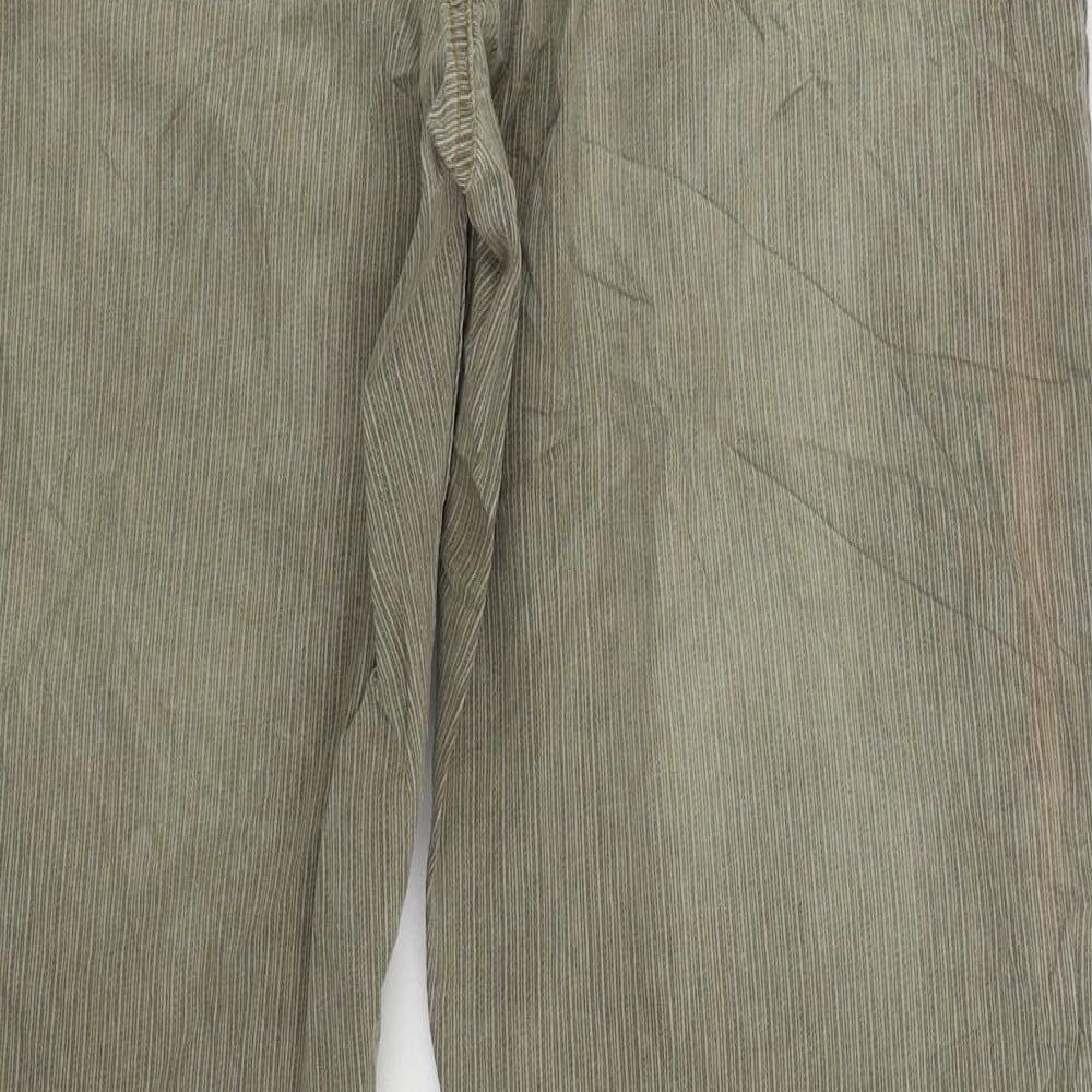 Lambretta Mens Beige Cotton Trousers Size 32 in L31 in Regular Button