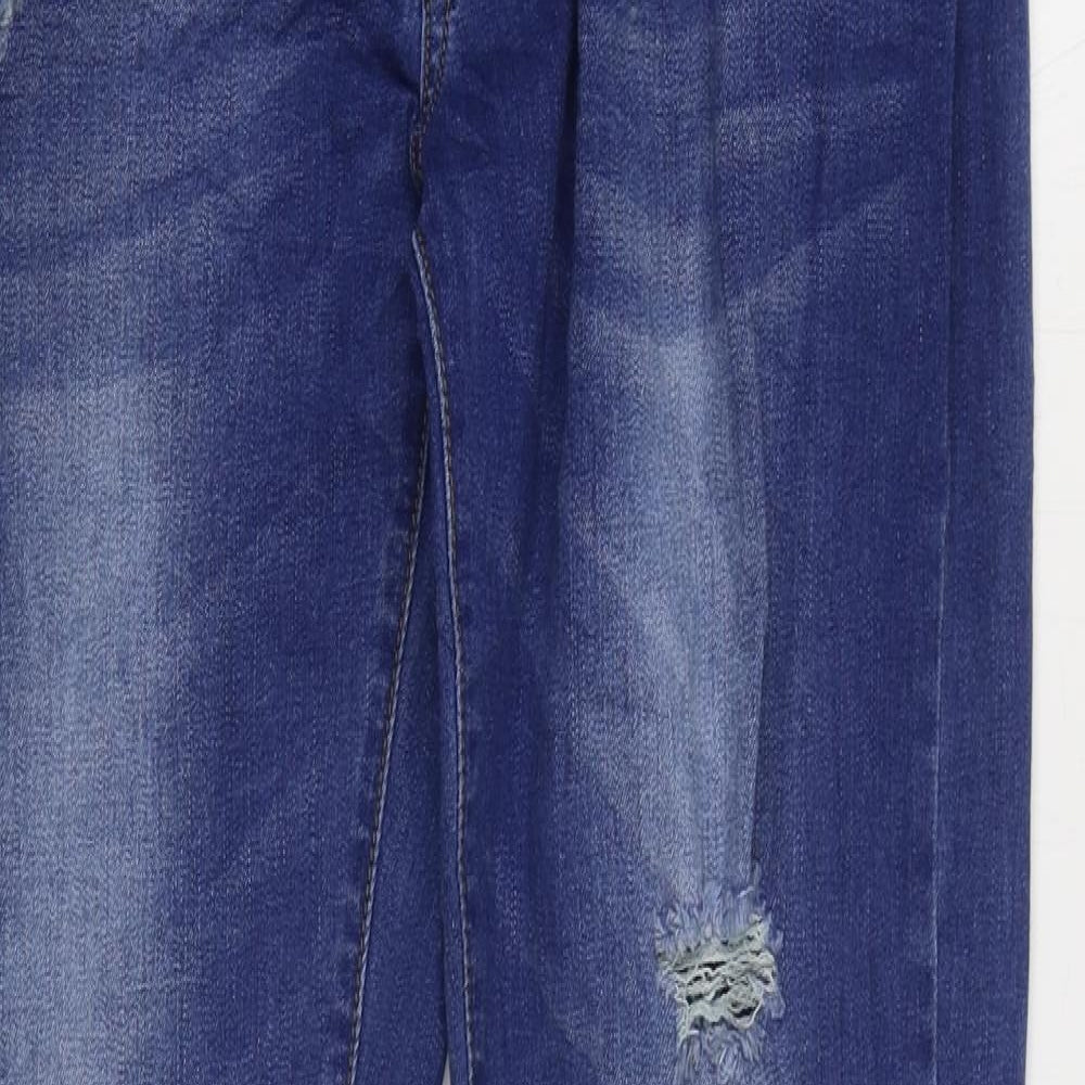 Crosshatch Mens Blue Cotton Straight Jeans Size 34 in L32 in Regular Zip