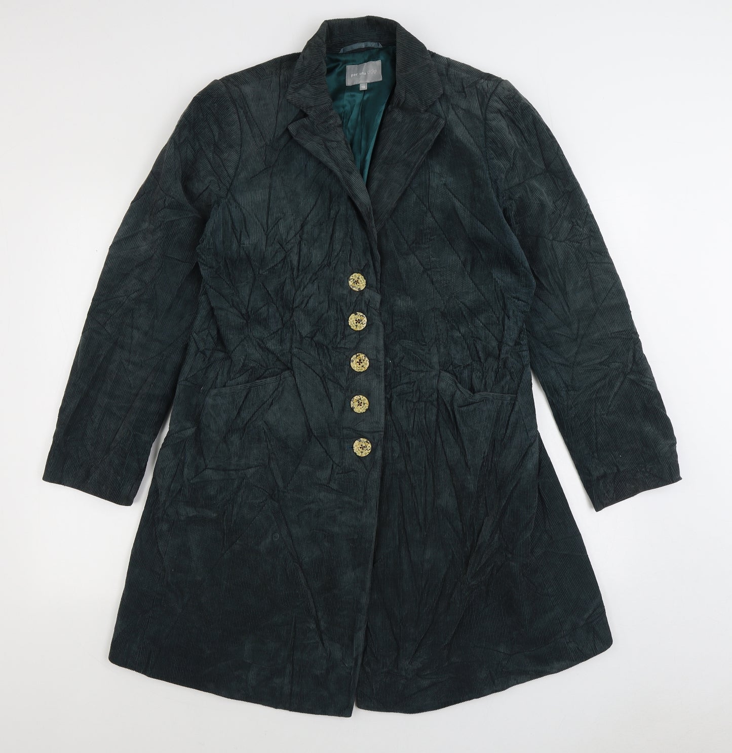 Per Una Womens Green Jacket Size 16 Button