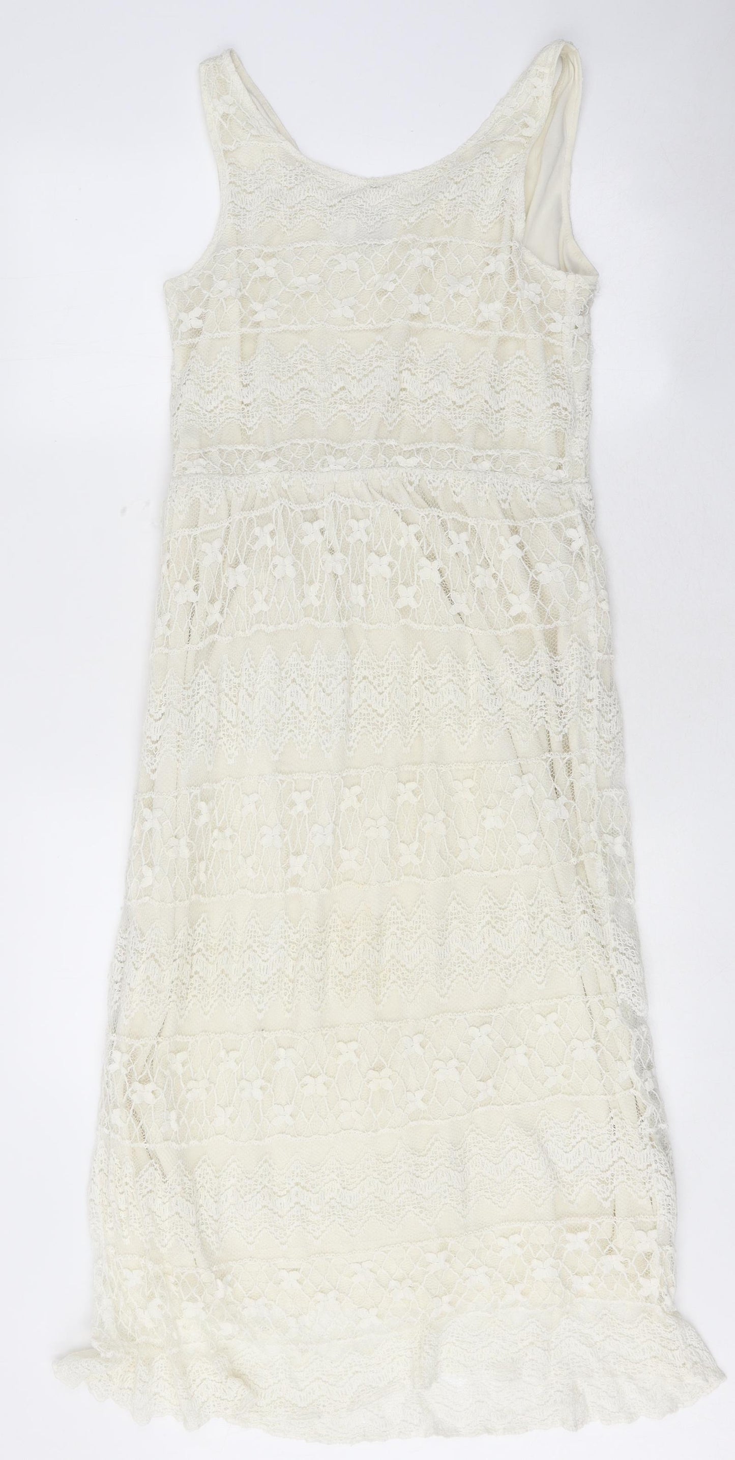 Asos Maternity Womens White Polyester A-Line Size 12 Round Neck Pullover