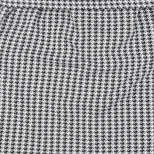 LIMITED Womens Black Check Polyester A-Line Skirt Size 26 Tie - Size 26-28