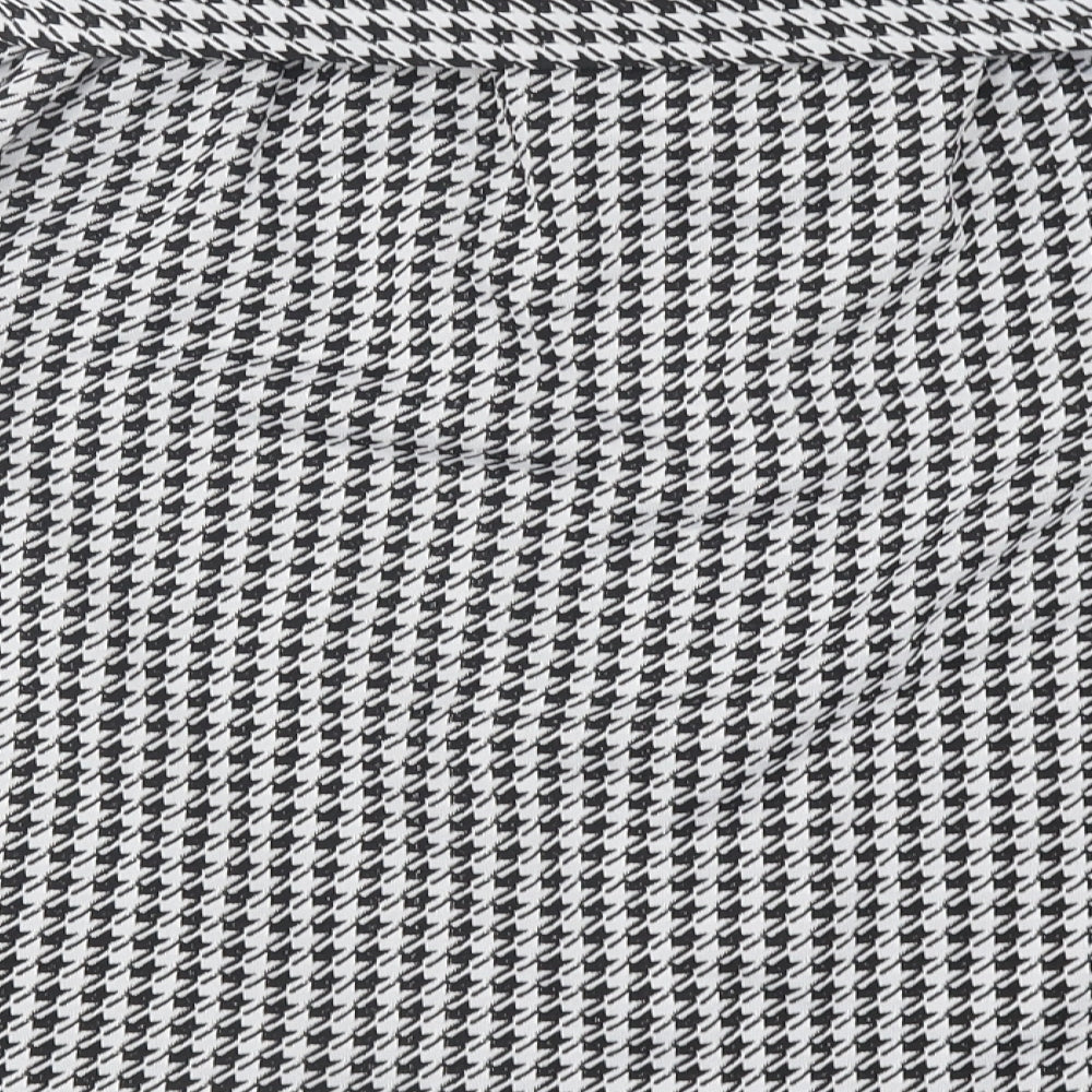 LIMITED Womens Black Check Polyester A-Line Skirt Size 26 Tie - Size 26-28