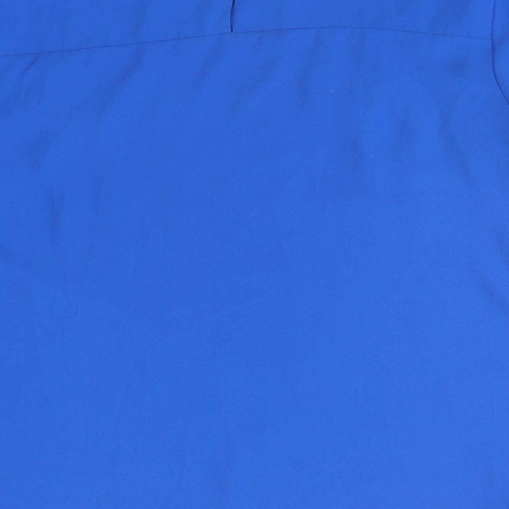 Oasis Womens Blue Polyester Basic T-Shirt Size 16 Round Neck