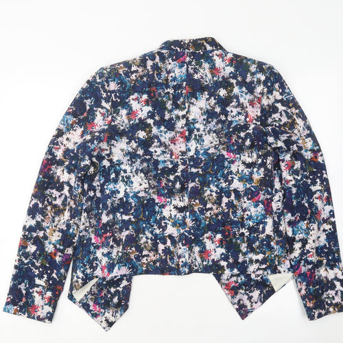 New Look Womens Multicoloured Floral Jacket Blazer Size 10