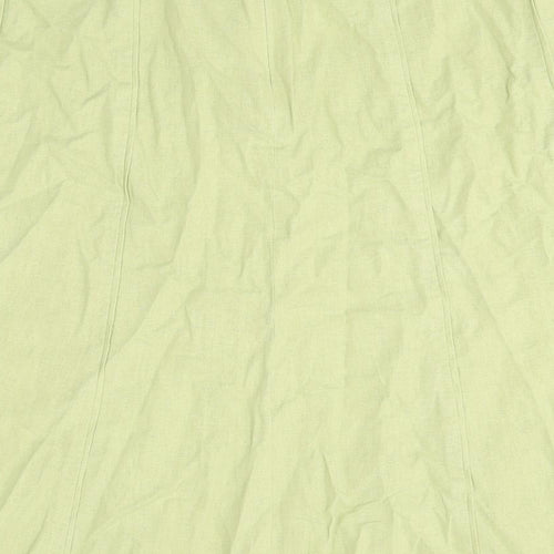 Autonomy Womens Green Polyester A-Line Skirt Size 14 Zip
