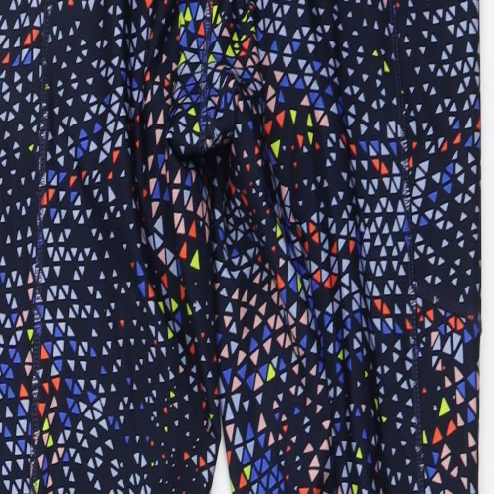 Marks and Spencer Womens Multicoloured Geometric Polyester Jogger Leggings Size 12 L28 in Regular Drawstring