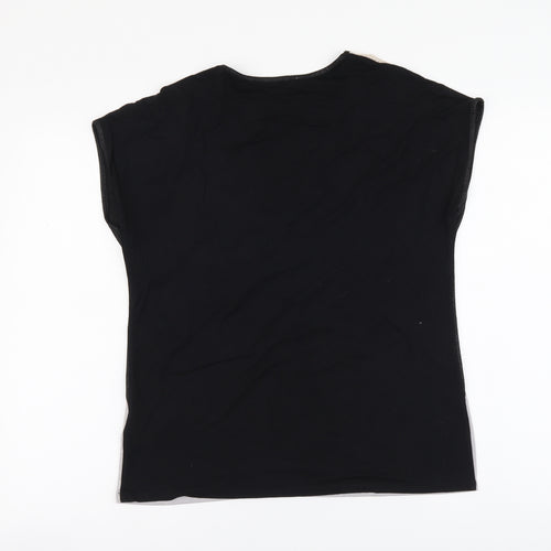 Oasis Womens Multicoloured Polyester Basic T-Shirt Size S V-Neck